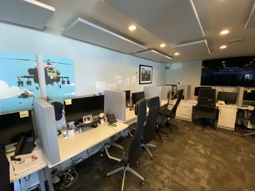 Acoustic Dividers in Call Center