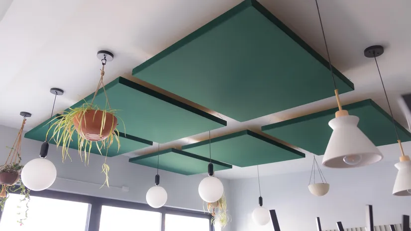 Green Ceiling Panels for Restaurant